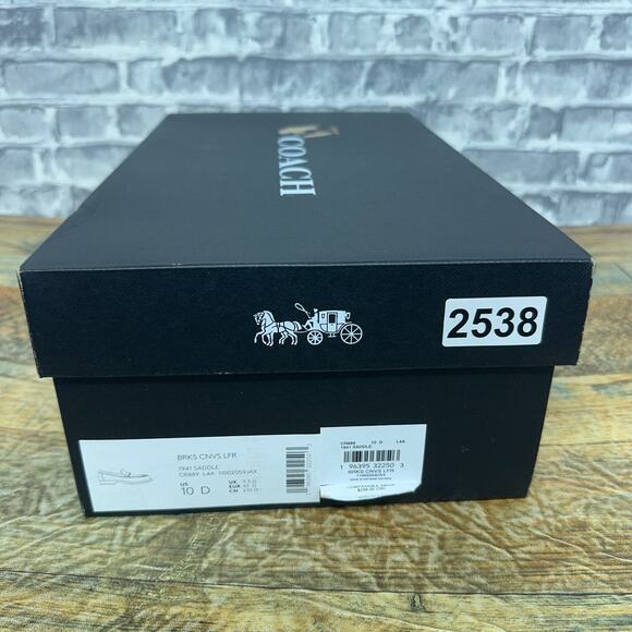 Coach Brooks Canvas Loafer 1941 Saddle Brown CR889 Mens Size 10D New - Picture 6 of 6